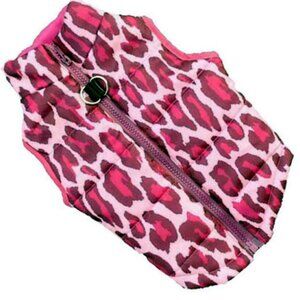 Size Small Pink Animal Print Cotton Polyester Dog Vest